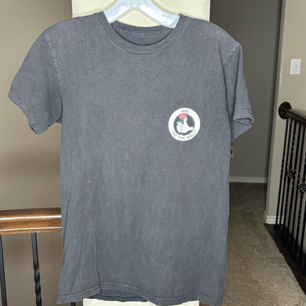 Vans Hand and Rose Graphic Tee Cotton Size S Skater Surf School Casual